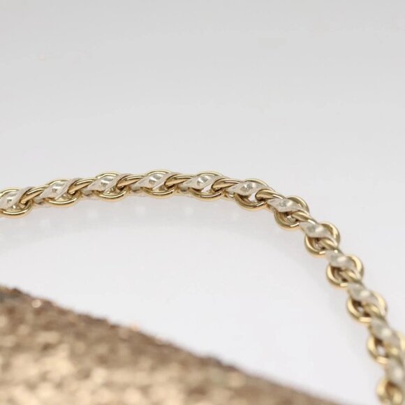 Salvatore Ferragamo Shoulder Bag Sequin 2way Gold Auth 108329 - Picture 8 of 16